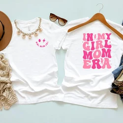 In My Girl Mom Era T-shirt Girl Mom Tshirt Girl Mama Club Shirt Expecting Mom Shirts Mother Day Gift Top Women Short Sleeves Top