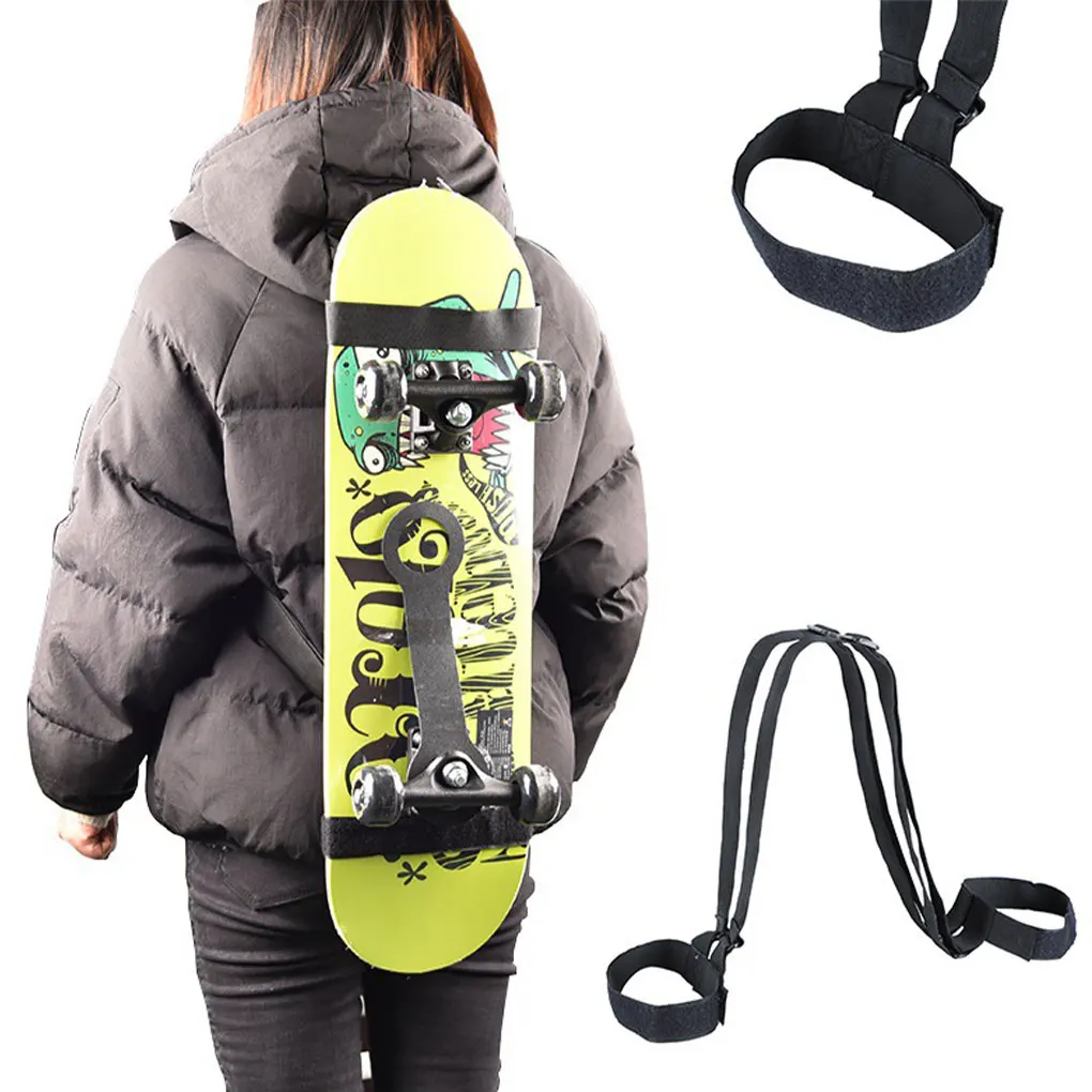 Backpack for Skateboard Adjustable Shoulder Strap Storage for Skateboard Snowboard Longboard Beginner Teen