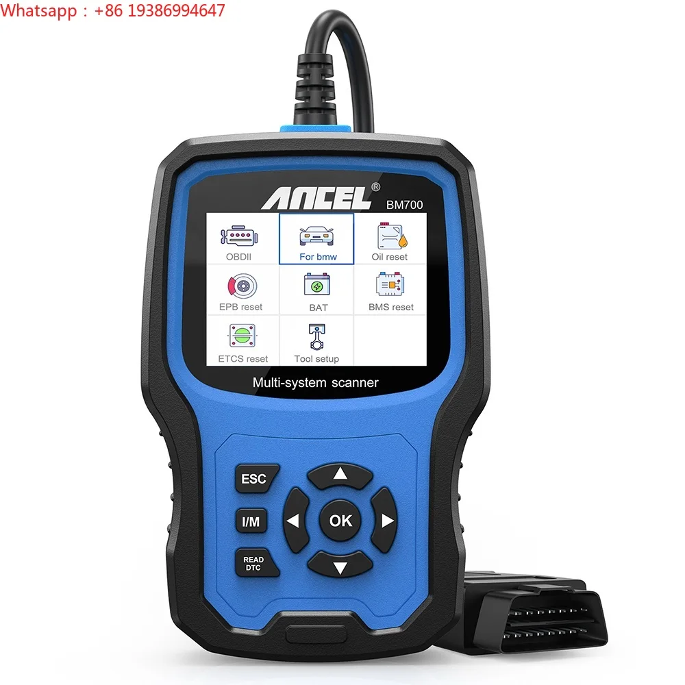For ANCEL BM700 Code Reader OBD2 Car Diagnostic Tools Full System for BMW ABS ETCS BMS Reset Car Scanners OBD2 Scanner
