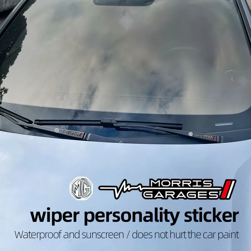 2 قطعة ممسحة السيارة ملصق السيارات مقاوم للماء بولي ملصقات ملصقات ل MG 4 5 6 7 Cyberster ES5 ONE MG5 العقرب ZS HS MARVEL-R Hector MG3 EZS EV #5