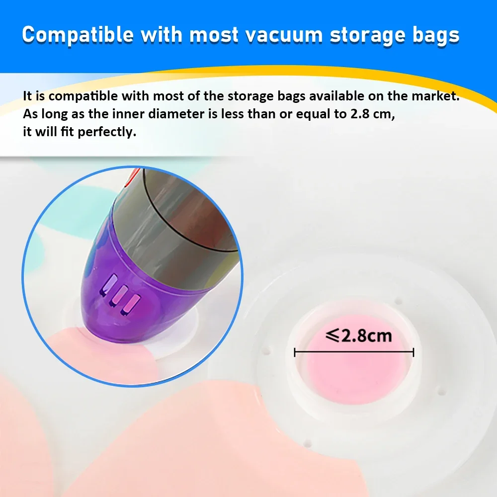Vacuum Suction Head Adapter Part For Dyson V8 V10 V11 V15/V10slim V12slim Vacuum Household Compression Storage Bag Nozzle Pump view 5