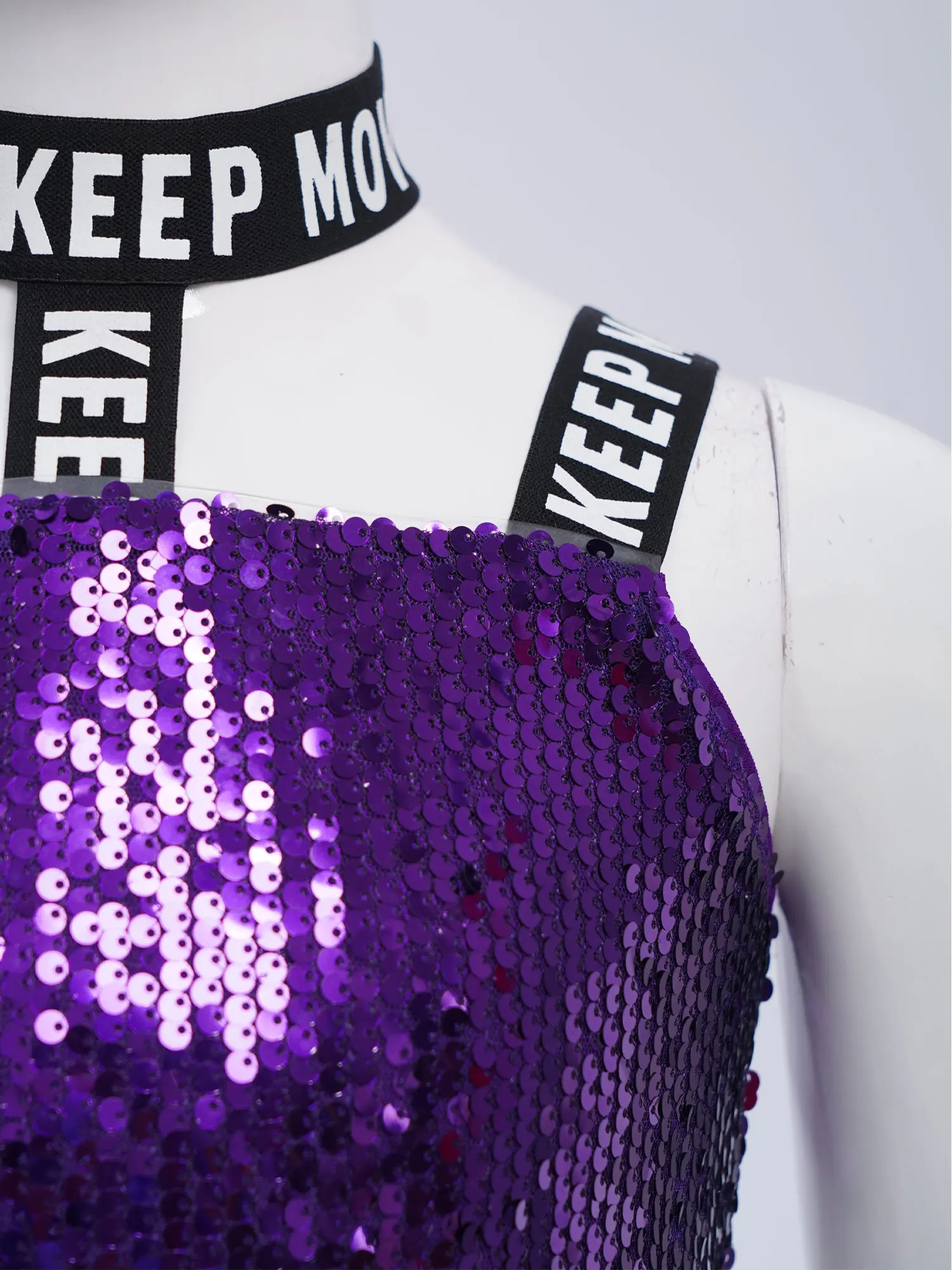 Children Girls Shiny Sequin Hip-Hop Jazz Street Dance Costume Letter Printed Jacket with Pants Crop Vest School Party Dancewear