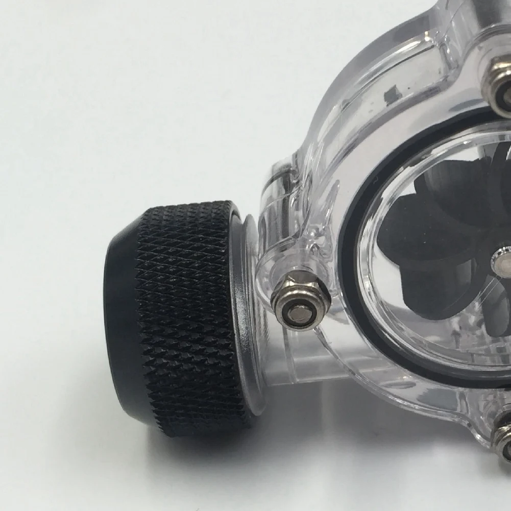 Available G1/4 Inch Flow Indicator,Clear Main Body,Black Blade,Matte Black Pc Computer Water Cooling System Flow Meter Indicator