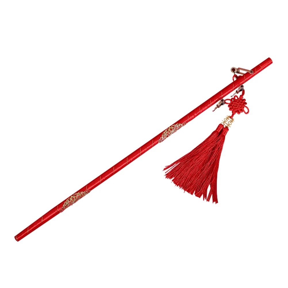 

Red Veil Wedding Weighing Bar with Delicate Patterns Bride Ceremony Decorative Party Supplies Thick Material Lightweight
