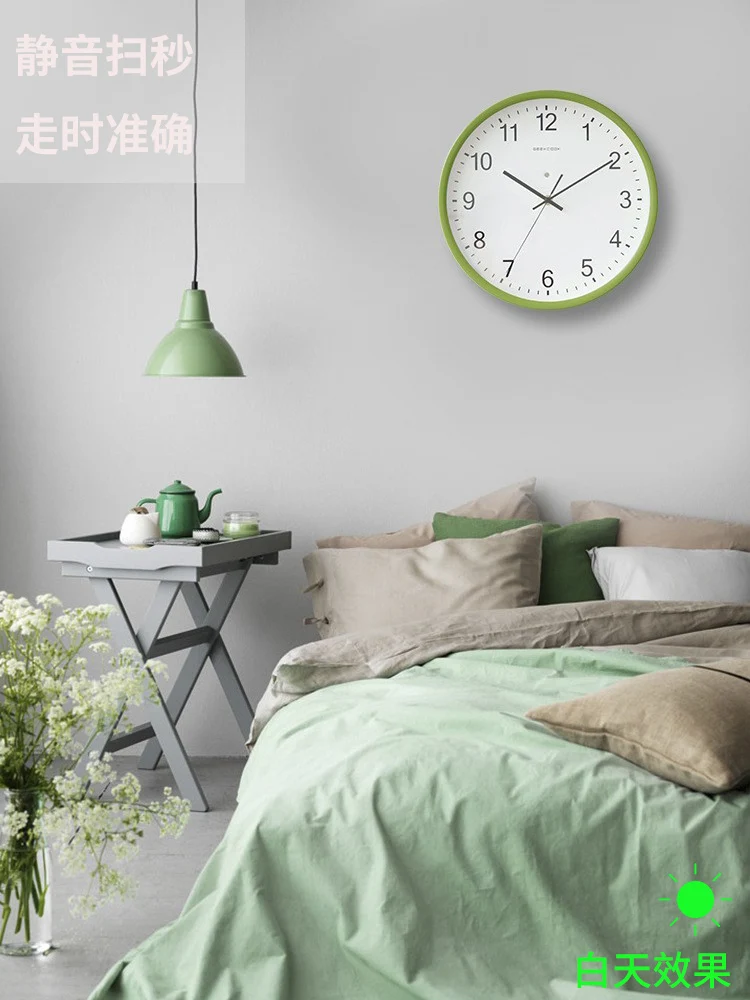 The product can be customized. Wall mounted clock with lights, luminous LED digital clock, wall mounted creative clock