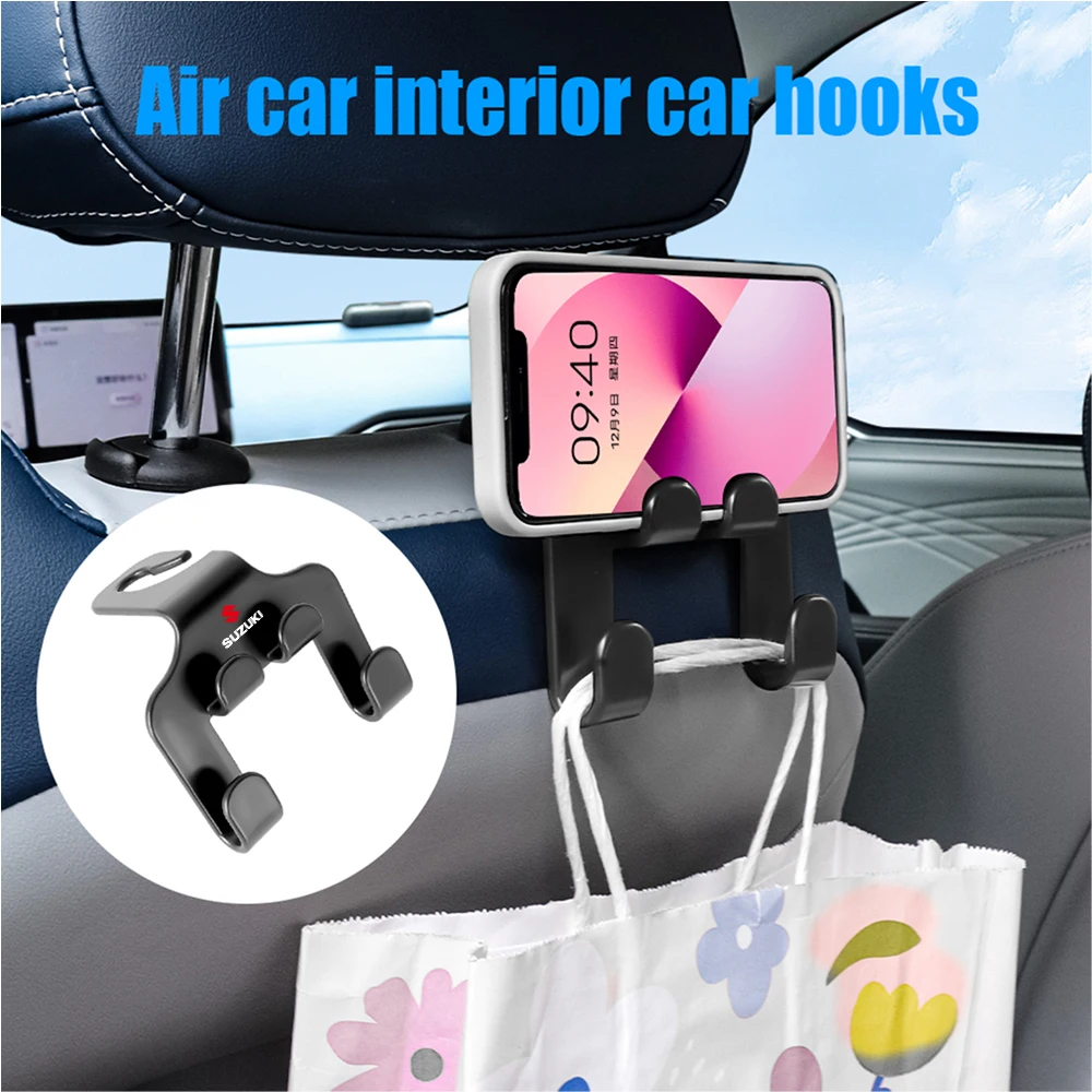 

Car Seat Back Hook Phone Stand Headrest Hanging Bag Storage Accessories For Suzuki Grand Vitara Swift Jimny Car Wheel hubcap