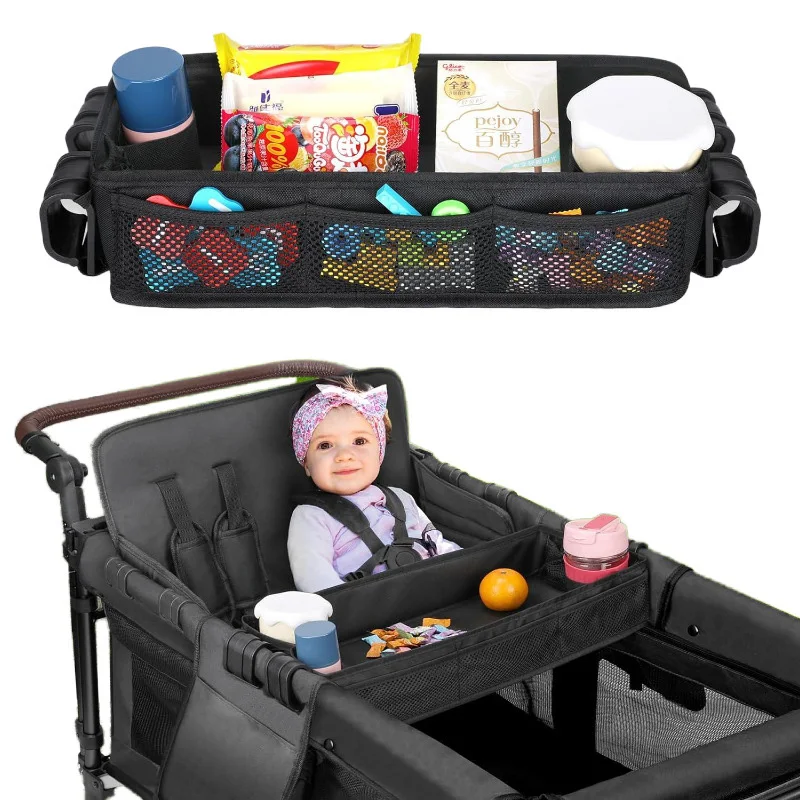 Stroller Tray W2 W4 wagon Pram Snack Plate Kids Cup Holder Toy Placement Pushchair Snack foot mat Accessories for Travel Outdoor