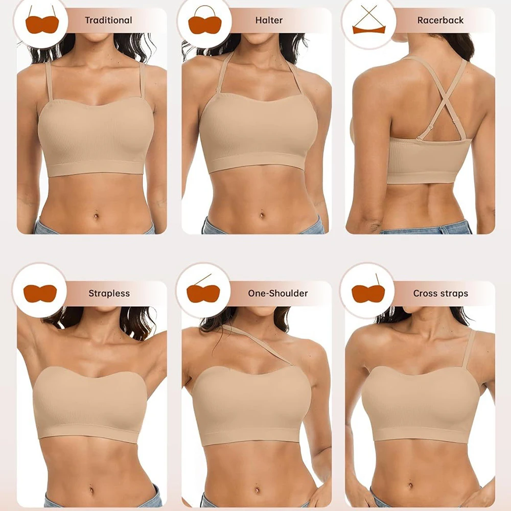 Strapless Bras For Women Wirel - огляд і ціна Underwire Bra Padded