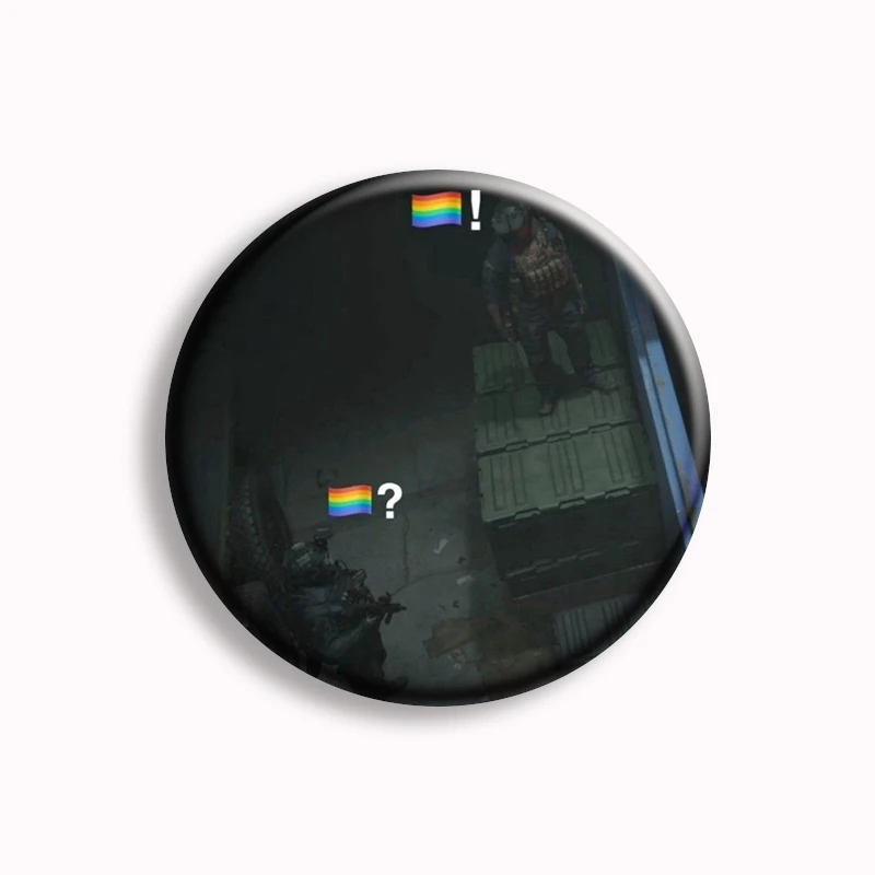 58mm Hot Game Call Of Duty I love My Boyfriend Simon Riley Ghost  Button Pin Creative Ctue Baby Konig Fanart Badge Fans Collec