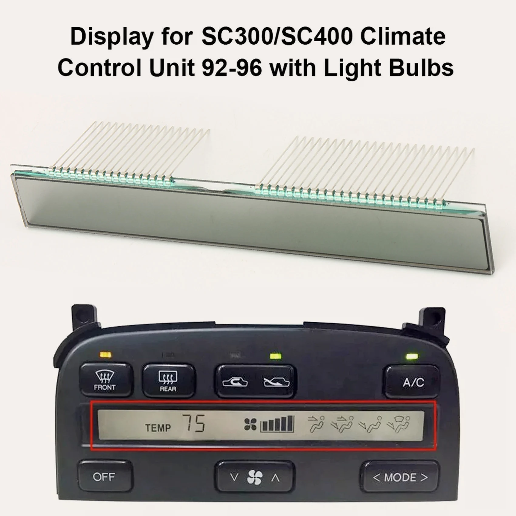 

For Lexus SC300 SC400 1992-1996 Car Dashboard LCD Displayer AC Climate Control Head Unit