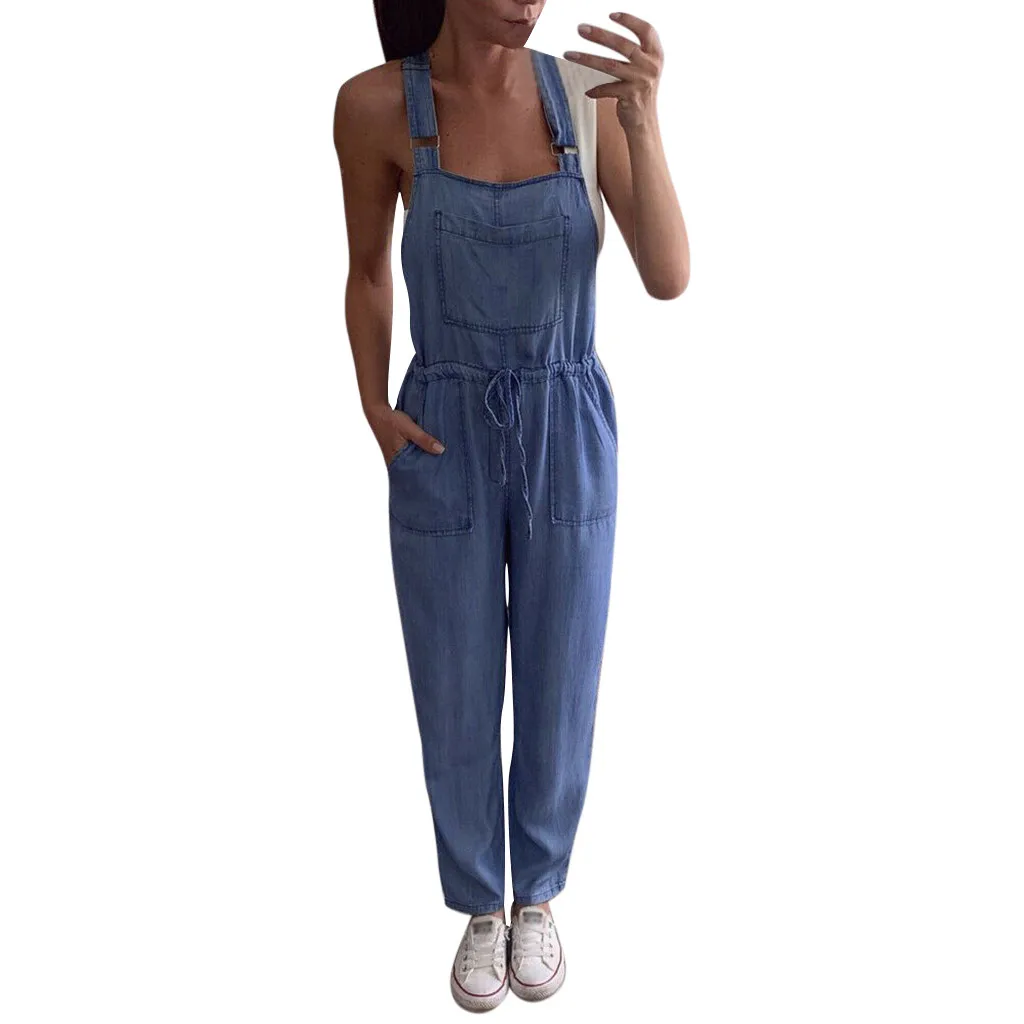 Jumpsuits Jeans Denim Trousers Overalls Long Pants Women Bib Women's Jumpsuit