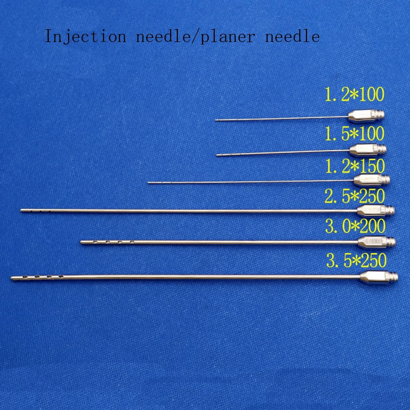 Fat injection needle Facial fat transplantation filled stainless steel single - and double-hole character injection needle plane