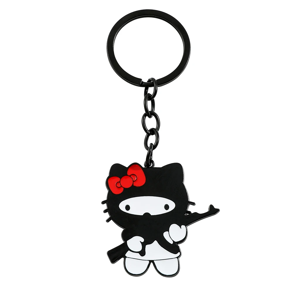 Anime Sanrio Hello Kitty Keychain Cute Cartoon Figure Necklace KT Cat Pendant Keychain Kawaii Jewelry Accessories