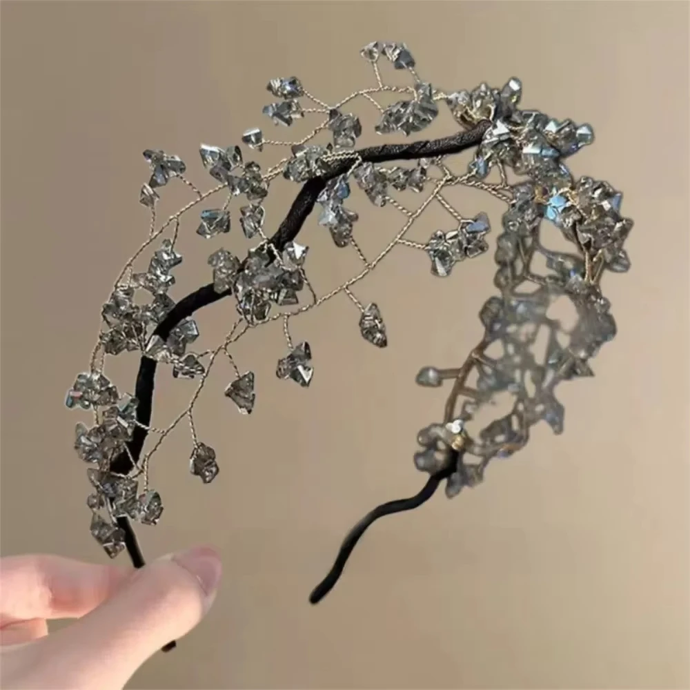 Elegant Women'S Headband Fresh Crushed Crystal Headband Sparkling Crystal Headband Comfortable For Weddings Women Art