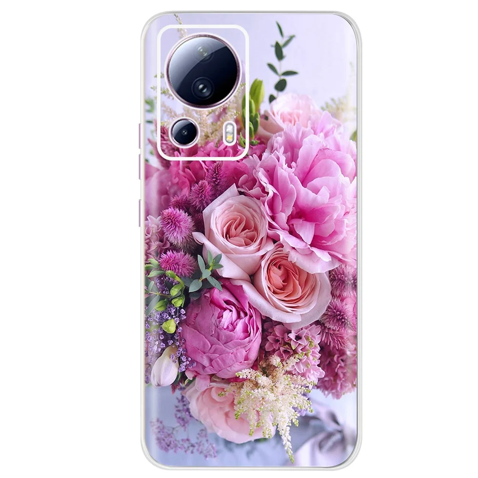 For Xiaomi 13 Lite Case 2023 Fashion Butterfly Printed Bumper Soft Silicone Phone Cover For Xiaomi 13 Lite 5G Fundas Civi2 Coque