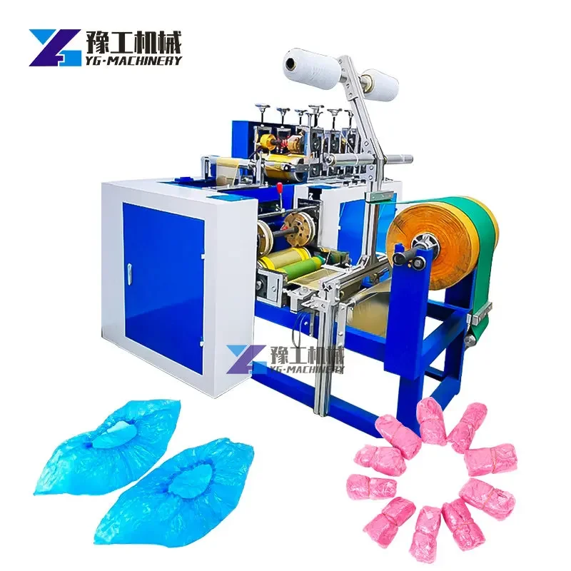 Fully Automatic Overshoe CPE/PE Shoe Cover Machine Double Bottom Plastic Foot Cover Shoe Cover Making Machine