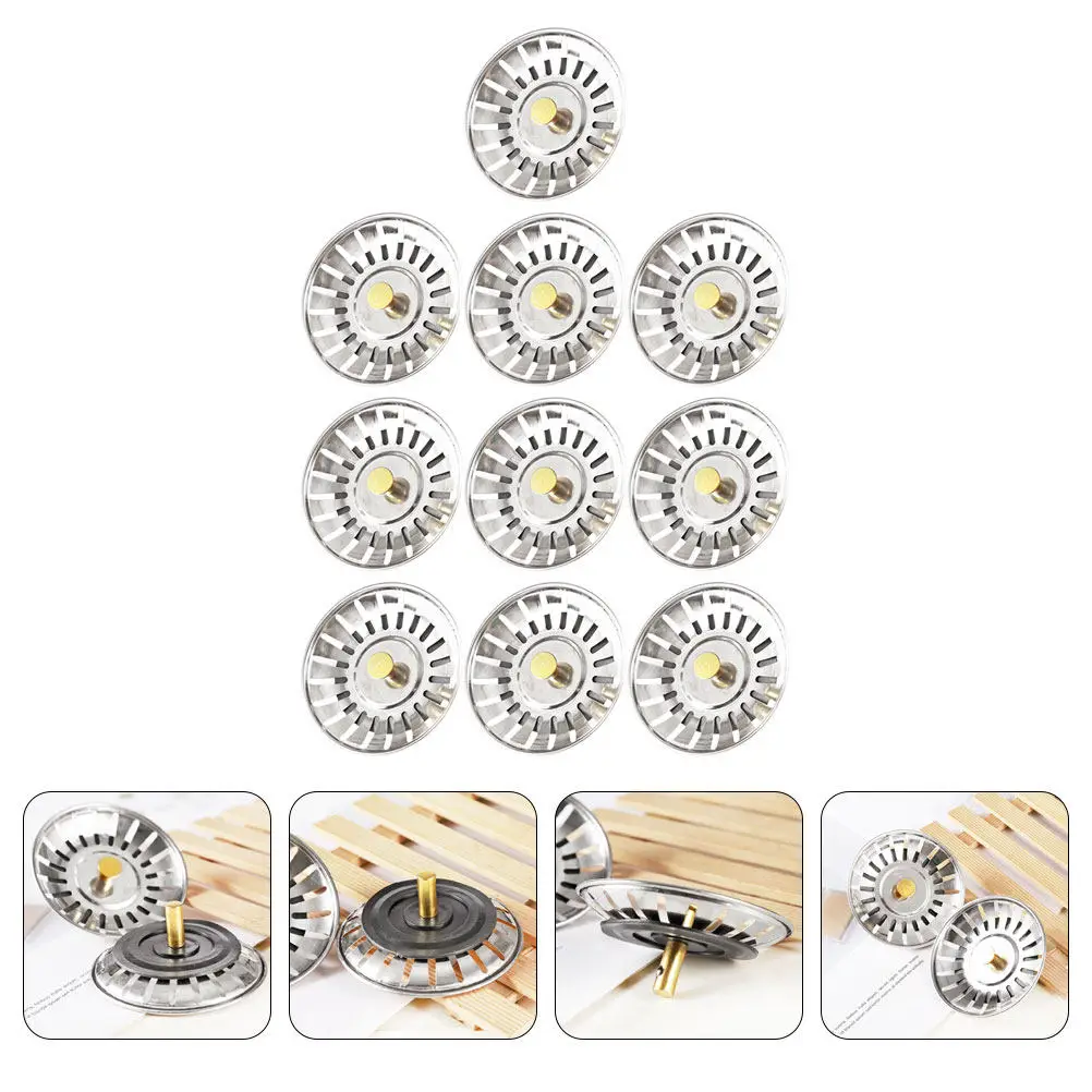 

10 шт. качественных неразрушимых заглушек для отверстий кухонной раковины, резьбовые сливные пробки, предотвращающие протечки, декоративные колпачки для раковины/мойки