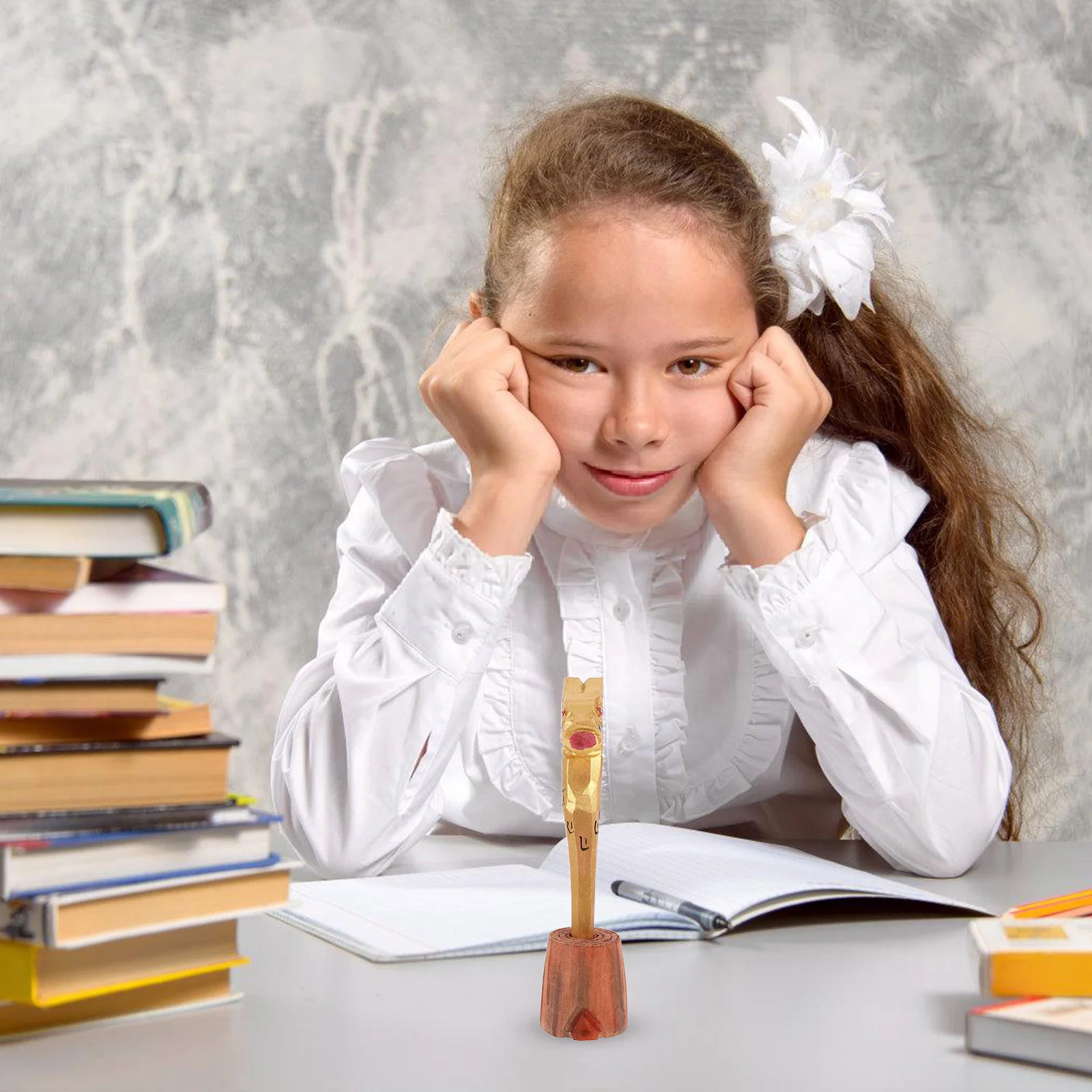 قلم حيوانات خشبي مصنوع يدويًا منحوت للأطفال أقلام جل مستلزمات مكتبية مدرسية أدوات مكتبية إبداعية هدية حقيبة حفلات الحشو #5