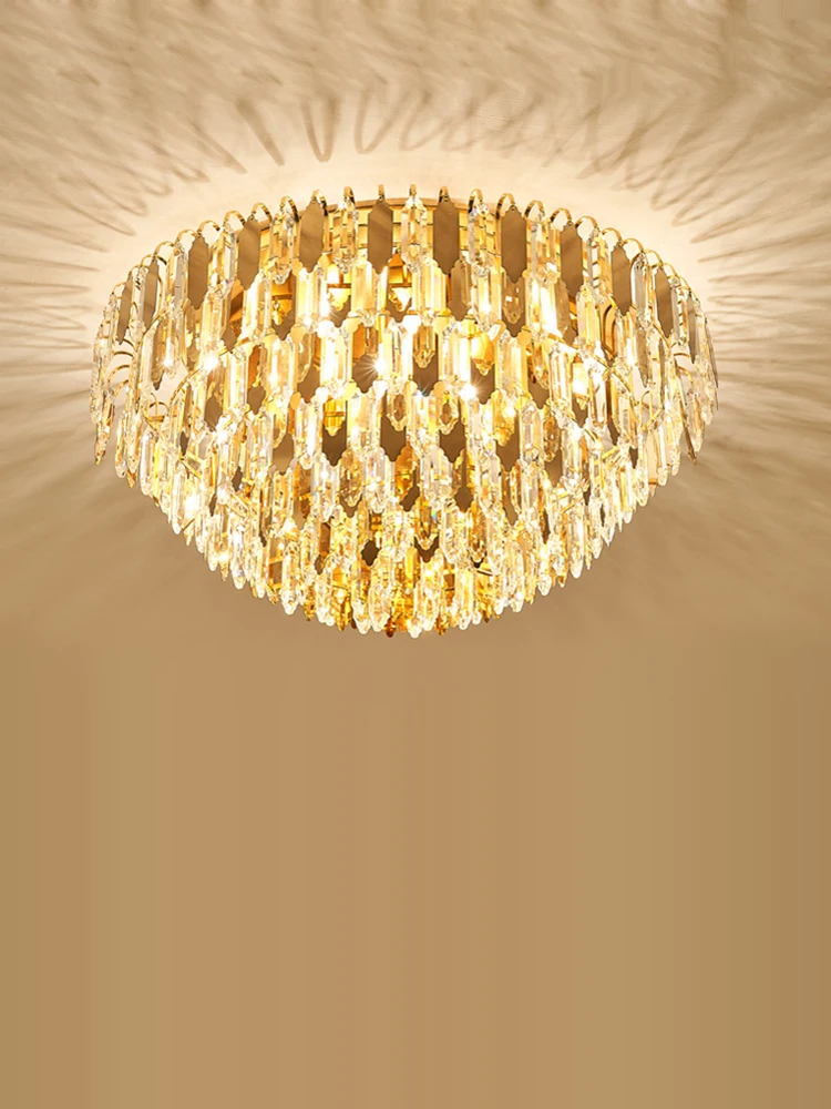 

2024 Trendy Gold Silver Crystal LED Ceiling Chandelier Lustre Lamparas De Techo Ceiling Lights.Ceiling Lamp For Living Room