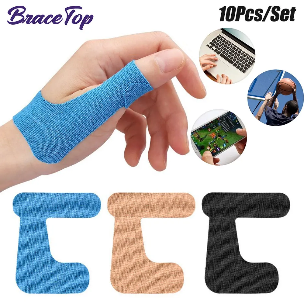 10PCS Thumb Brace Liner, Self Adhesive Thumb Tape Wraps for Arthritis Pain Relief, Tendonitis, Sprains, CMC Joint, Light Support