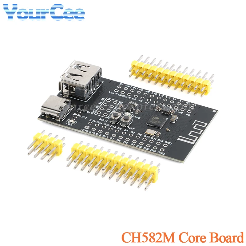 2 pz/1 pz CH582M Core Scheda di Sviluppo a bassa potenza BLE5.3 Wifi senza fili Bluetooth microcontrollore RISC-V modulo MCU doppio USB CH582M