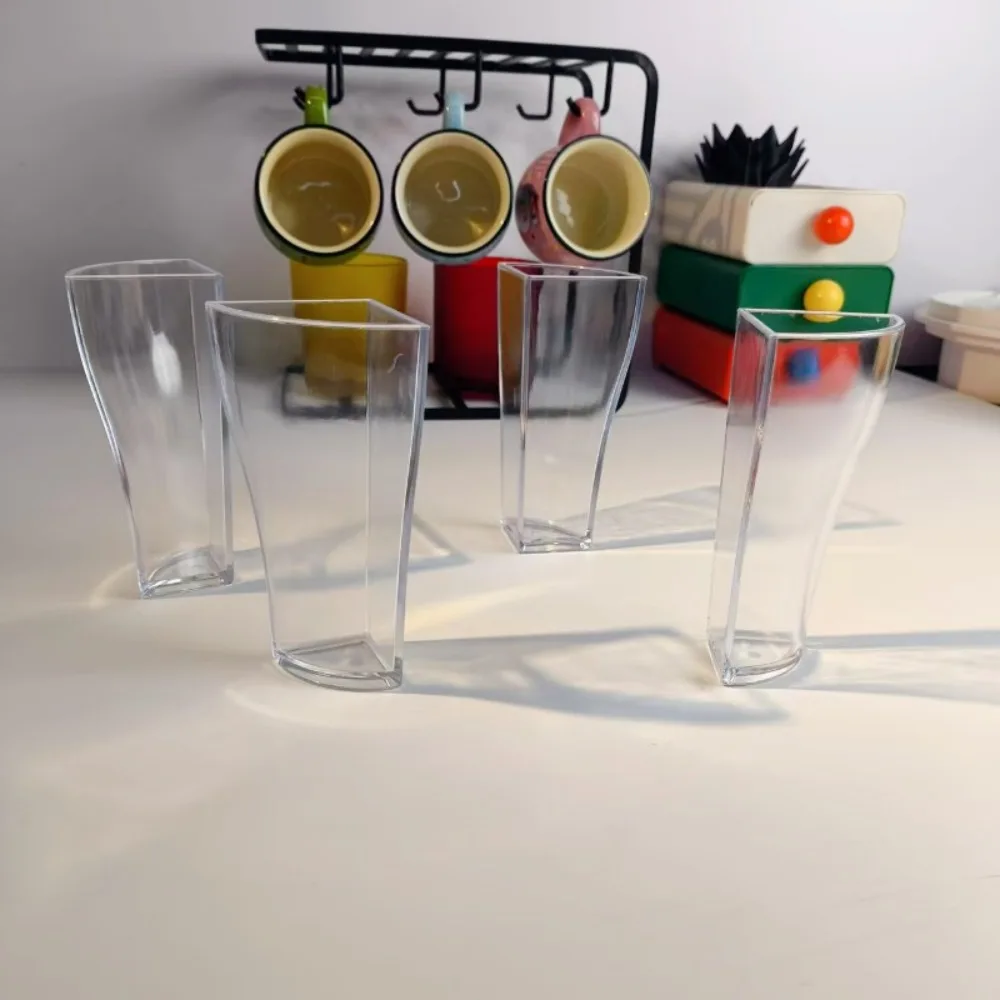 4pcs Creative 4 in 1 Beer Mug Acrylic Transparent Wine Glass Separable Beer Cup Events