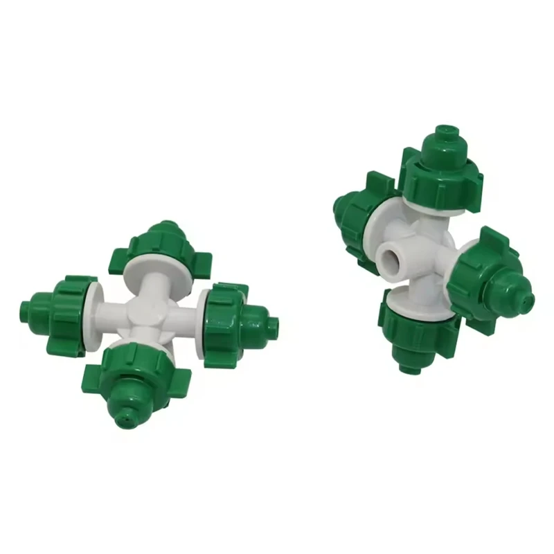 Cross Misting Sprinkler 6 mm Interface Greenhouse Watering Sprinkler Irrigation Gardening Tools and Equipment Atomizer