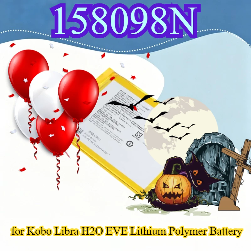 1200mAh PR 158098N Replacement Battery for Kobo Libra H2O EVE Lithium Polymer Battery
