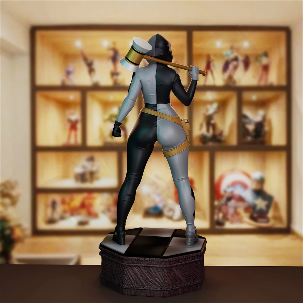 1:24 Piękna, seksowna Harley Quinn NSFW Zestaw do druku 3D z żywicy, figurka Gk do samodzielnego malowania, niezmontowana statuetka, figurki, model zabawek