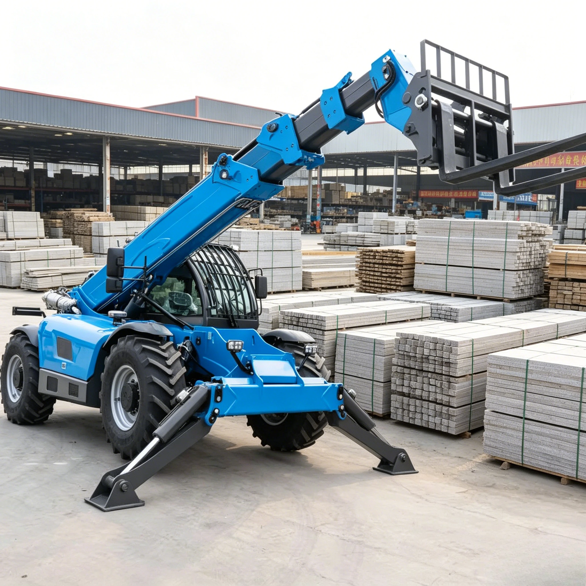Factory New Design 4 Ton 18 M 17 M Diesel Forklift Truck with Boom Telescopic Crane Telehandler Chinese Wheel Loader customized