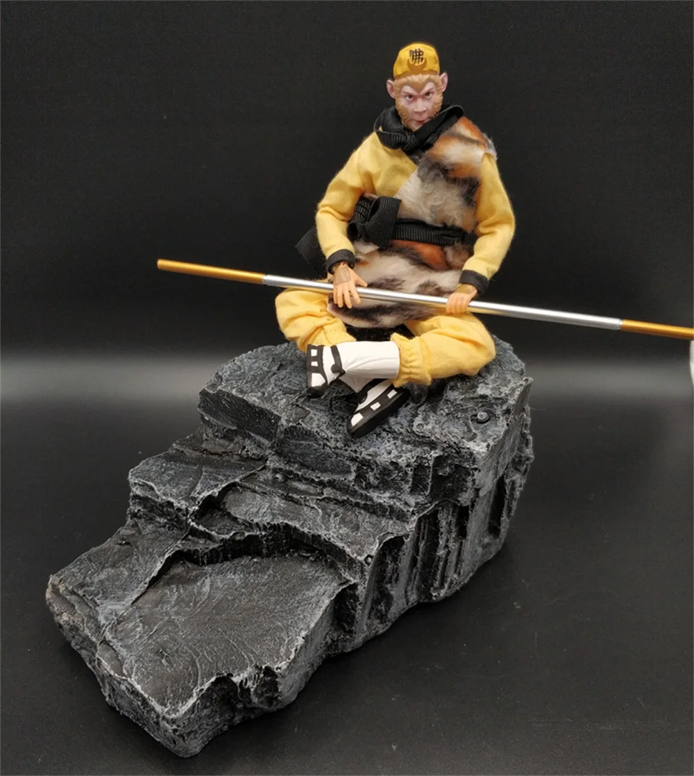 

1/12th Mini Toys Old Stone Slate Rock Stand Platform Model For 6inch Action Figures Scene Component