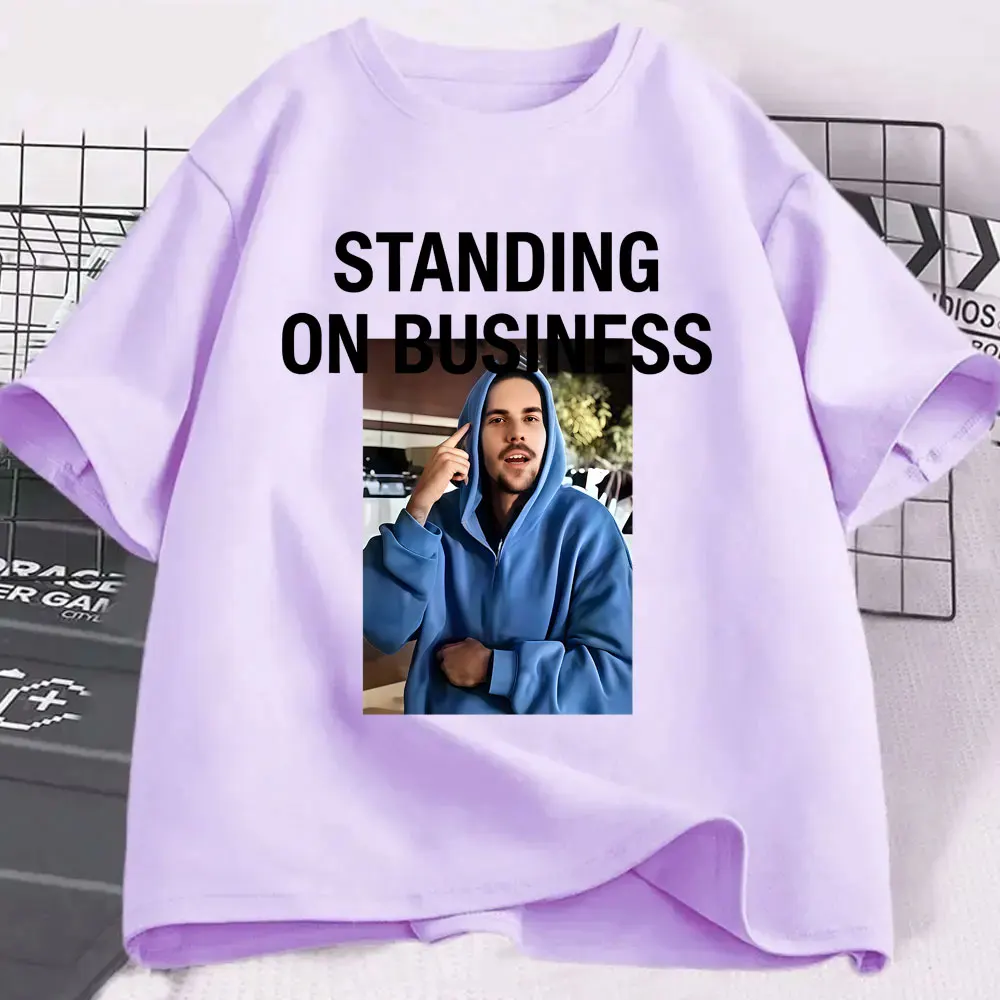 Prince of Pop Justin Bieber Standing on Business T-shirts Men Women Oversized Hip Hop Gothic T Shirt Male Fashion Casual T-shirt