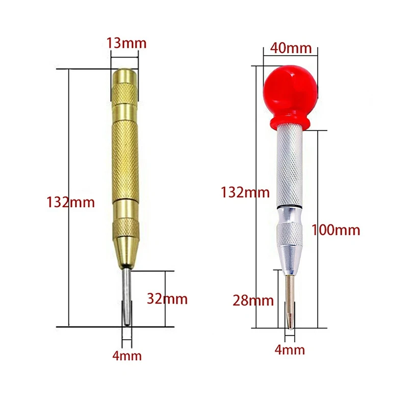 Picture 3: Automatic Center Punch 130MM Strong Adjustable Spring Loaded Drill Tool Woodworking Mental Puncher Loaded Marker Hand Tools