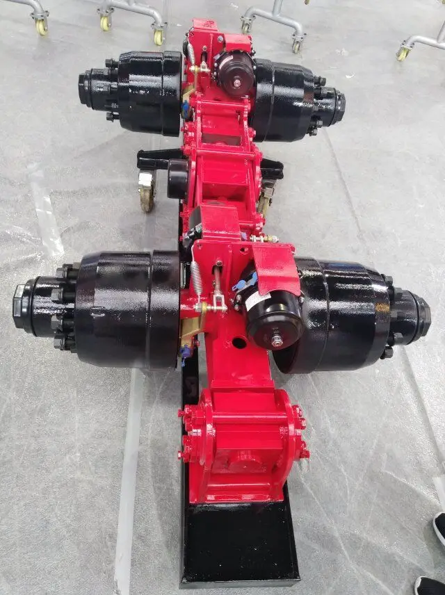 Suspensión de doble neumático Argo Bogie, única capacidad de montaje, rodamiento de 80T, pista de tubo de eje 518445, 965