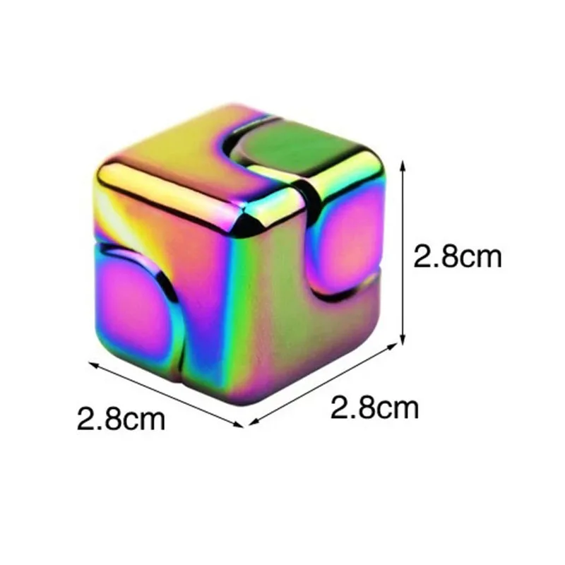 Decompressione quadrata Fidget Spinner cubo di dadi colorati Anti-ansia trottola giroscopio giocattoli antistress per adulti bambini