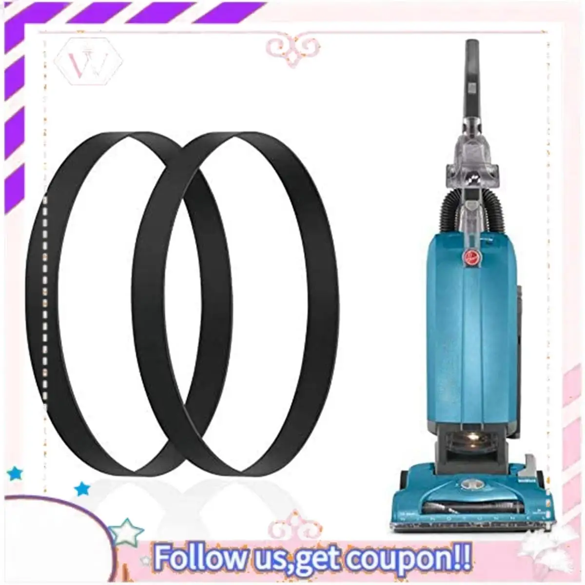 

A50F-4Pack 562289001 Сменные ремни вакуумной трансмиссии для пылесосов Hoover UH70200, UH70130, UH70205, UH70210, UH71214, UH70900, UH70905