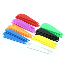 100 Pcs 1.75/2.5/2.8/3/4 Inches Plastic Feather Arrow Vanes DIY for Archery Hunting