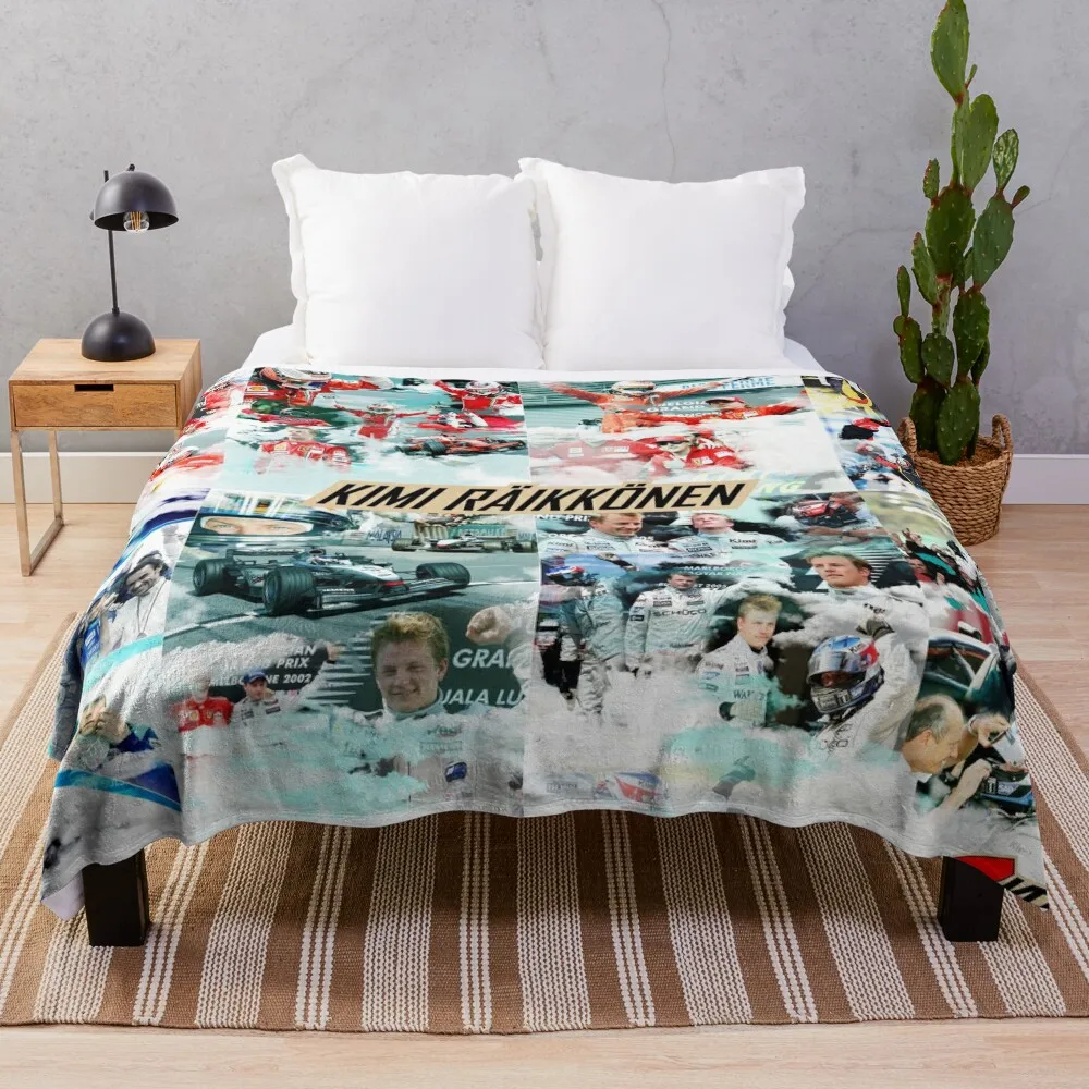 

Kimi Raikkonen Career Throw Blanket Warm Luxury Throw cosplay anime Luxury St Bed covers Blankets