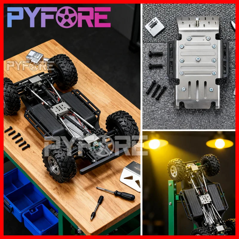 TP-POWER Chassispantser (metaal) - RC-achterafittingonderdelen voor CROSSRC EMOX 1/8 afstandsbedieningsauto