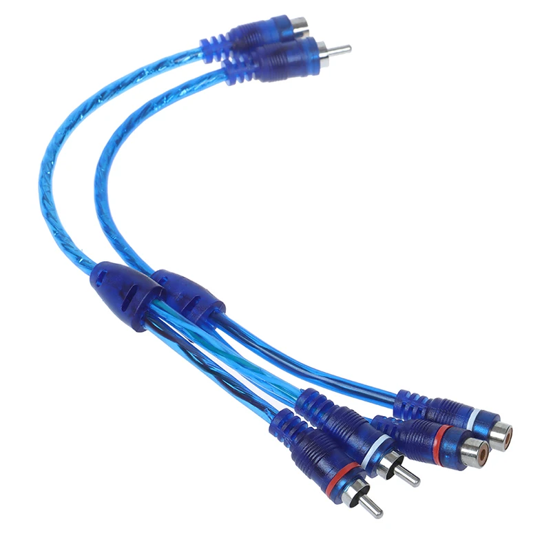 1pcs High Quality Car MP3 Audio RCA Y Splitter Cable Adapter Cord Converter For Car AUX Amplifier Accessories
