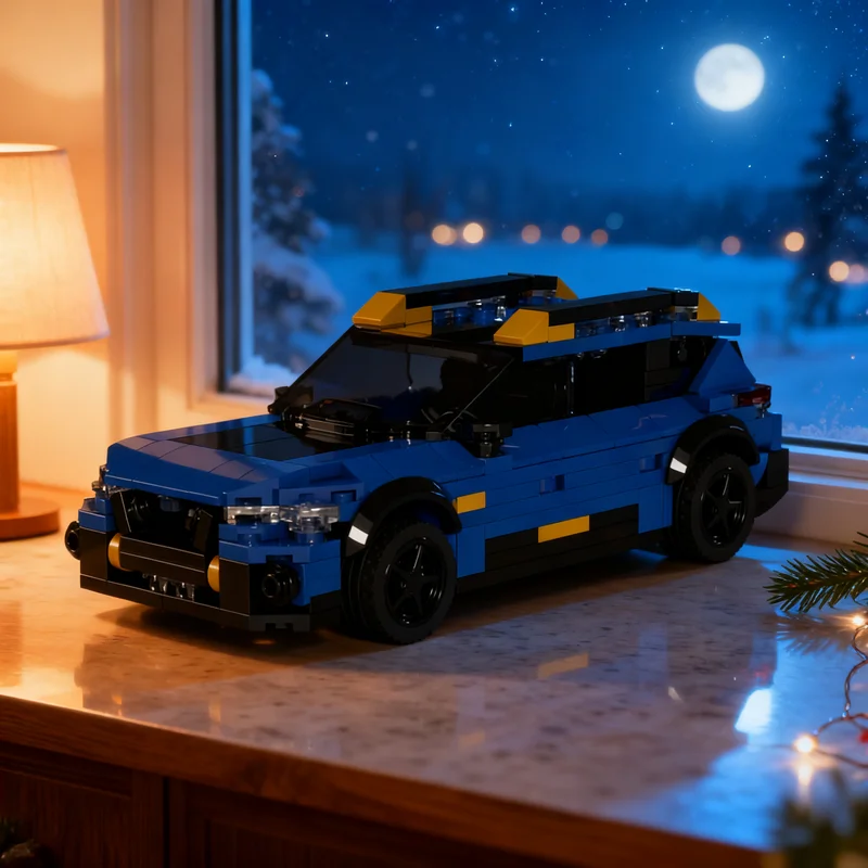 395pcs MOC City Champions Subaru Crosstrek Wilderness Model Building Blocks Christmas Gift Brick Idea Art Collection Display