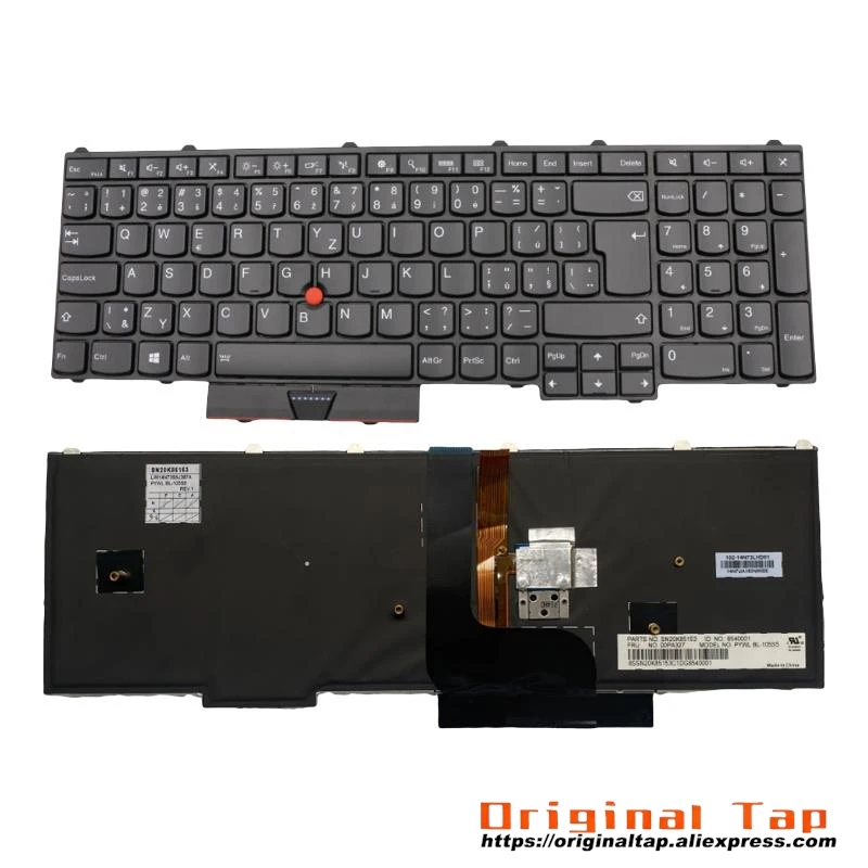 Teclado retroiluminado CZ checo para Lenovo Thinkpad P50 P70 00PA296 00PA378