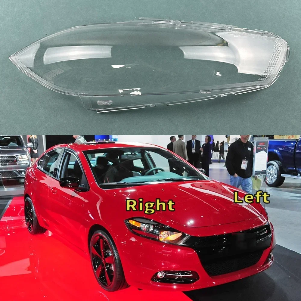 

For Dodge Dart 2013 2014 Car Front Headlight Cover Headlamp Lampshade Lampcover Head Lamp light Covers glass Lens Shell Caps