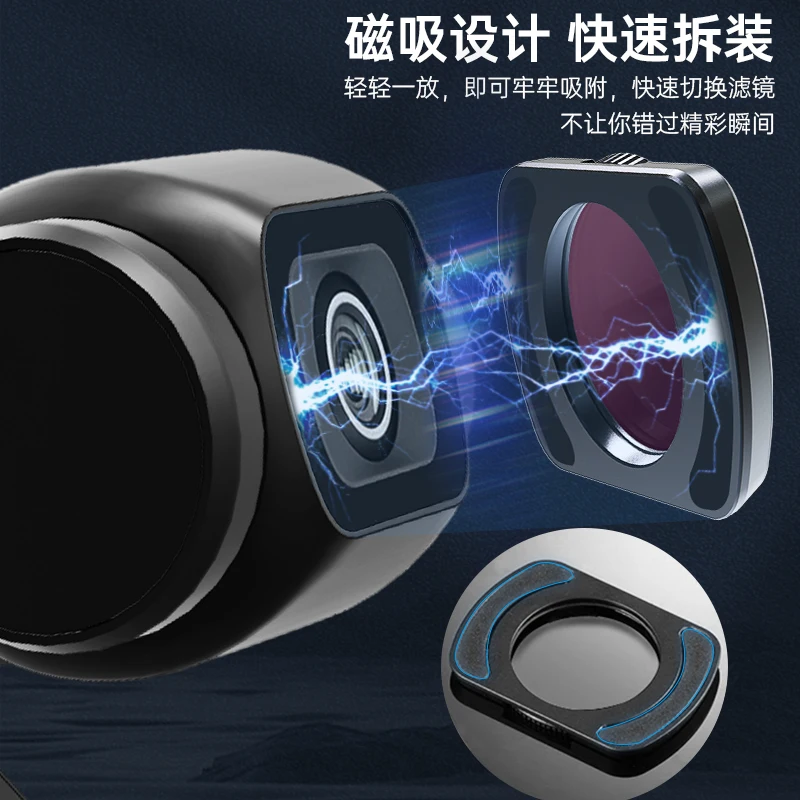 DJI Osmo Pocket 3 Sports Camera Lens Filtros, Filtro ND UV ajustável, Acessório Fotografia Luz suave, CPL ND8 16 32 64PL Conjunto