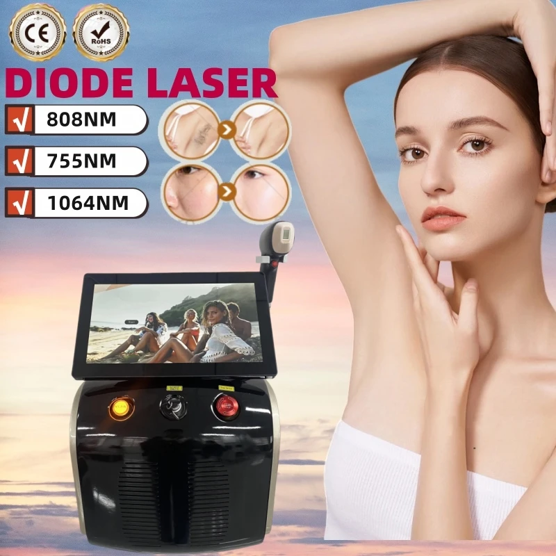 

Professional 808nm 3500W Diode Laser Remove Hair Machine Skin Rejuvenation Ice Titanium Painless Permanent Hair Removal Device