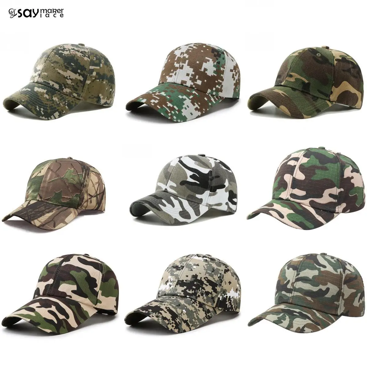 Adjustable Baseball Cap Tactical Summer Sunscreen Hat Camouflage Military Army Camo Airsoft Hunting Camping Hiking Fishing Caps