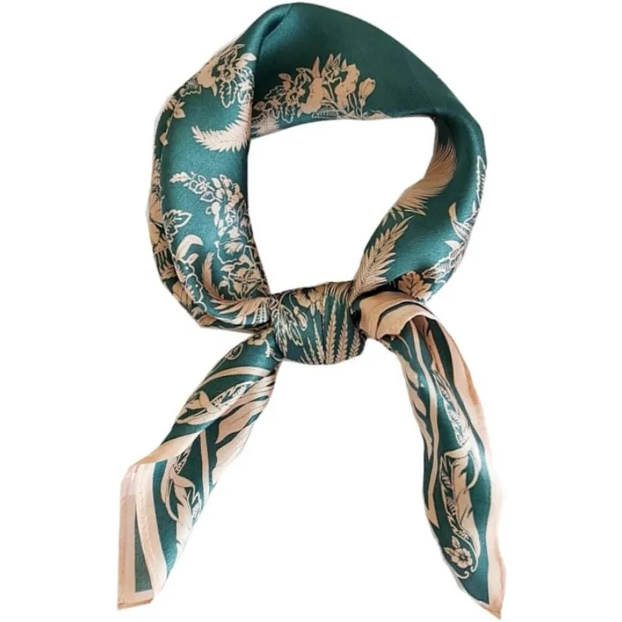 

100 Mulberry Silk Scarfs for Women Lightweight Square Satin Head Scarf Small Silk Hair Scarf for Sleeping 21x21 Perfect for Dai