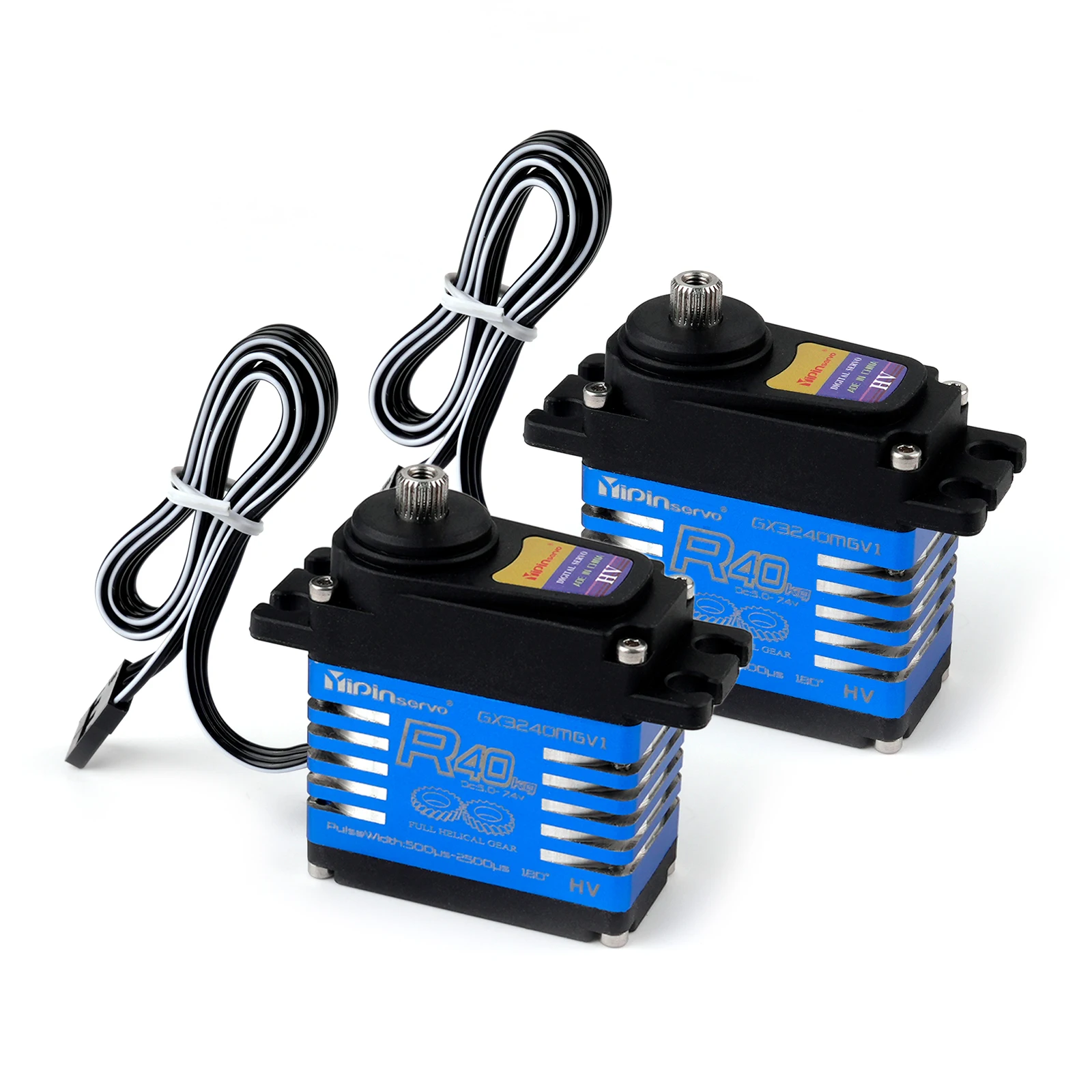 

2PCS YP3240SMG 40KG Torque Digital Servo 180/270 Degree 360 Continuous Rotation Servo Motor for 1:8 1:10 TRX6 Scx10 RC Crawler