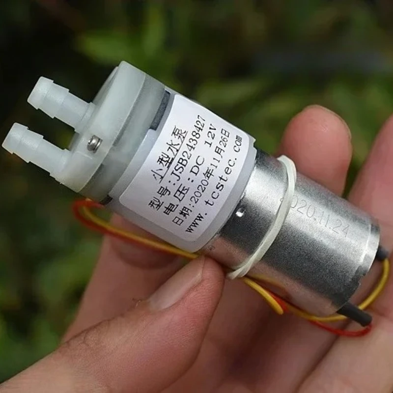DC 12V TCS JSB2438427 Micro 370 Precious Metal Brush Motor Water Pump Self Priming Diaphragm Water Pump Low Noise for Dispenser