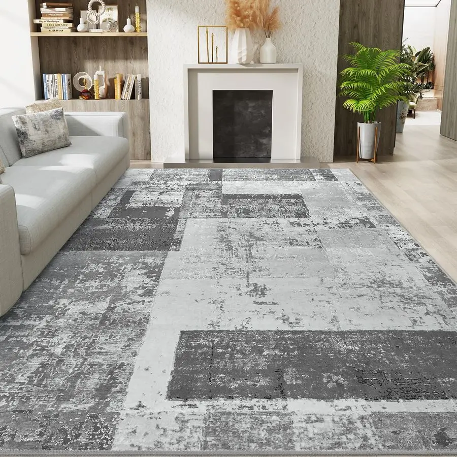 

Rug for Living Room 6x9, Washable Soft Area Rugs for Bedroom, Abstract Carpet for Indoor Office Kids Dining Room Nursery Floor,